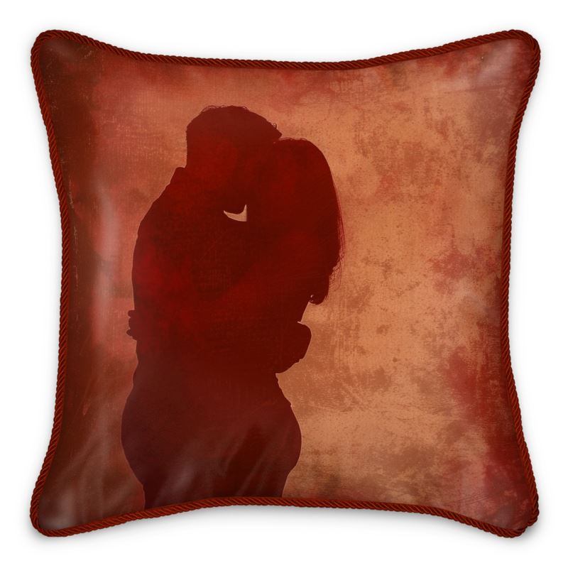 Just Us Embrace ~ Silk Cushion Pillow Cover